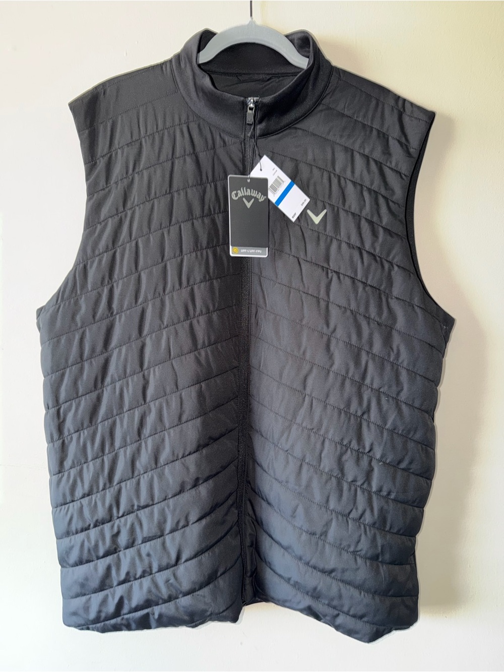 NWT Callaway Men's Black Quilted Sleeveless Lightweight Vest Size: XL